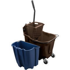 9690401 OmniFit™ 35qt Mop Bucket Combo - Side Press Wringer & Soiled Water Insert 35qt - Brown