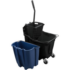 9690403 OmniFit™ 35qt Mop Bucket Combo - Side Press Wringer & Soiled Water Insert 35qt - Black