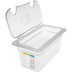 30662IMLUC07 StorPlus™ PermaLabel™ Polycarbonate Food Pan with Integrated Label 1/3 Size, 6" Deep - Clear