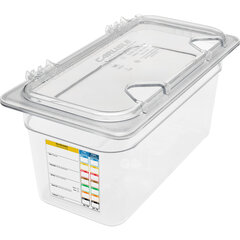 30662IMLUC07 StorPlus™ PermaLabel™ Polycarbonate Food Pan with Integrated Label 1/3 Size, 6" Deep - Clear