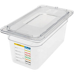 30662IMLUC07 StorPlus™ PermaLabel™ Polycarbonate Food Pan with Integrated Label 1/3 Size, 6" Deep - Clear