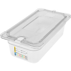 30661IMLUC07 StorPlus™ Polycarbonate Food Pan with Integrated Label 1/3 Size, 4" Deep 1/3 Size - Clear