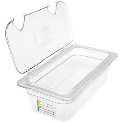 30661IMLUC07 StorPlus™ Polycarbonate Food Pan with Integrated Label 1/3 Size, 4" Deep 1/3 Size - Clear