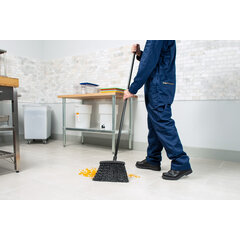 4688403 Duo-Sweep® Unflagged Warehouse Broom with Black Metal Handle 48" - Black