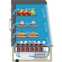 DXP3OTR1 DineXpress® Refrigerated Merchandising Cabinet 46" L x 28" W x 65.9" H - Stainless Steel