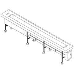 DXIESFB10 Fabric Belt Conveyor 10' - Stainless Steel