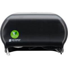 R3600REBK San Jamar Classic ecoLogic™ Versatwin®  Dual Standard Roll Tissue Dispenser 1.5" Core - Black
