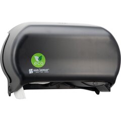 R3600REBK San Jamar Classic ecoLogic™ Versatwin®  Dual Standard Roll Tissue Dispenser 1.5" Core - Black