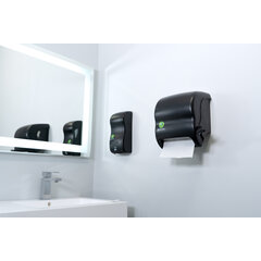 S900REBK San Jamar  ecoLogic™  Rely®Manual Soap & Sanitizer Dispenser, Liquid & Lotion 900mL - Black