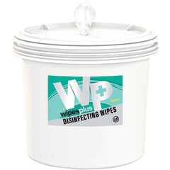 38003 WipesPlus® Round Empty Buckets with Lids 2 - White