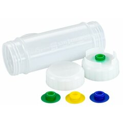 857316L EZ-KLEEN® Sauce Bottle - Blue Valve - High Viscosity - 12 pack 16 oz. (12) - Natural