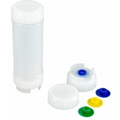 857316L EZ-KLEEN® Sauce Bottle - Blue Valve - High Viscosity - 12 pack 16 oz. (12) - Natural