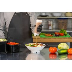 857316S EZ-KLEEN® Sauce Bottle - Green Valve - Low Viscosity - 12 pack 16 oz. (12) - Natural