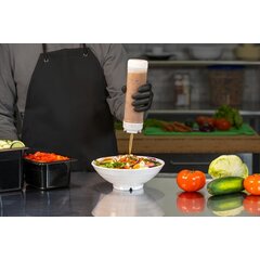 857320S EZ-KLEEN® Sauce Bottle - Green Valve - Low Viscosity - 12 pack 20 oz. (12) - Natural