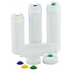 857316M EZ-KLEEN® Sauce Bottle - Yellow Valve - Medium Viscosity - 12 pack 16 oz. - Natural