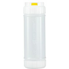 857316M EZ-KLEEN® Sauce Bottle - Yellow Valve - Medium Viscosity - 12 pack 16 oz. - Natural