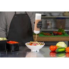 857324S EZ-KLEEN® Sauce Bottle - Green Valve - Low Viscosity - 6 pack 24 oz. (6) - Natural