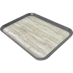 DXSMC1418NSW44 Glasteel™ Woodgrain Non-Skid Tray 14" x 18" (12/cs) - Graphite