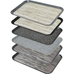 DXSMC1418NSW03 Glasteel™ Woodgrain Non-Skid Tray 14" x 18" (12/cs) - Black