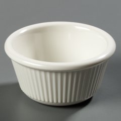 S282-842 Melamine Fluted Ramekin 3 oz - Cash & Carry (12/st) - Bone