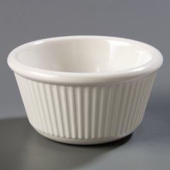 S287-842 Melamine Fluted Ramekin 4 oz - Cash & Carry (12/st) - Bone