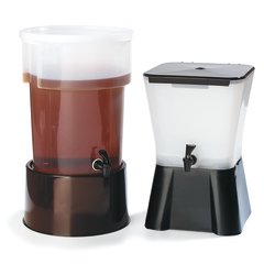 222903 Round Beverage Dispenser with Base 5 Gallon - Black