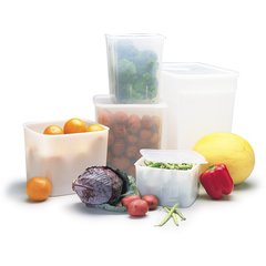 153202 StorPlus™ Polyethylene Space Saver Food Storage Container 2 qt - White