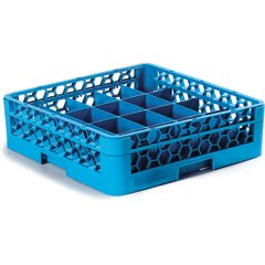 RC20-114 OptiClean™ 20-Compartment Divided Tilted Glass Rack with 1 Open Extender 20 Compartment - Carlisle Blue