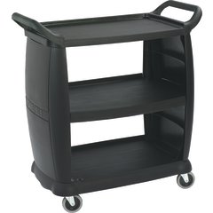 CC203603 Bussing Cart 18" x 36.25" x 38" - Black