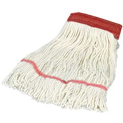 369552B00 Flo-Pac® Large Looped-End Mop w/Red Band  - White-Red