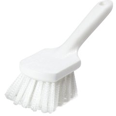 4054500 Sparta® Bent Handle Utility Scrub Brush With Stiff Polyester Bristles 8" x 3" - White