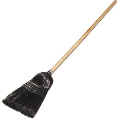 4168003 Maid/Parlor Broom 55" / 18 lb. - Black