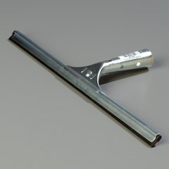 4007100 Professional Single Blade Rubber Squeegee With Zinc Plated Handle 16" - Black