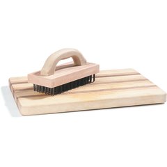 4067600 Brush w/Flat Steel Bristles 9-3/8" x 3-25/32" - Tan