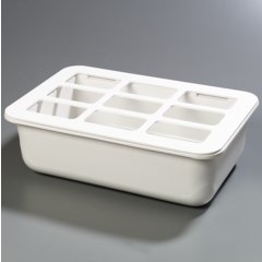 CM104902 Coldmaster® 6" Deep Full-Size Coldpan with Organizer 24 qt - White