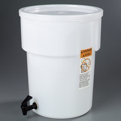 221002 Round Beverage Dispenser 5 Gallon - White