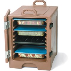 PC300N01 Cateraide™ Insulated Front Loading Food Pan Carrier 5 Pan Capacity - Brown