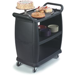 CC203603 Bussing Cart 18" x 36.25" x 38" - Black