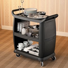 CC203603 Bussing Cart 18" x 36.25" x 38" - Black