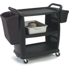 CC11SH03 Bussing Cart Silverware Bin  - Black