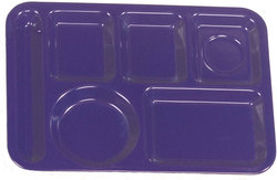 614PC25 - Left-Hand 6-Compartment Polycarbonate Tray 10 x 14