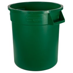 Bronco Round Waste Bin Trash Container 10 Gallon Green Carlisle Foodservice Products