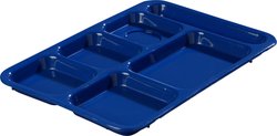 P614R14 - Right-Hand 6-Compartment Polypropylene Tray 10 x 14 - Blue