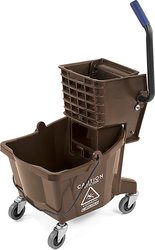 Carlisle 3690869 Commercial Mop Bucket with Side Press Wringer 26 Quart Capacity Renewed Brown 