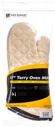 817TMSB - Terry Oven Mitt w/ Steam Barrier - 17 Inch - Tan