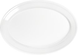 8.5-Inch by 11.5-Inch Kitchen Supply White Porcelain Oval Platter