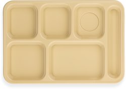 614PC25 - Left-Hand 6-Compartment Polycarbonate Tray 10 x 14