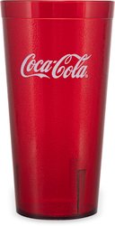 GET 6620-CC 20 oz. Clear Coca-Cola® SAN Plastic Pebbled Tumbler - 72/Case