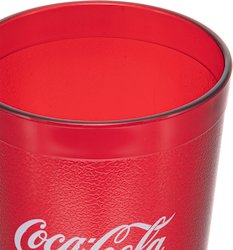 Red Coca-Cola Plastic Pebbled 24 oz Tumbler - 72/Case