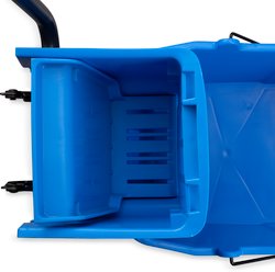 26 Quart Capacity Blue Carlisle 3690814 Commercial Mop Bucket With Side Press Wringer 